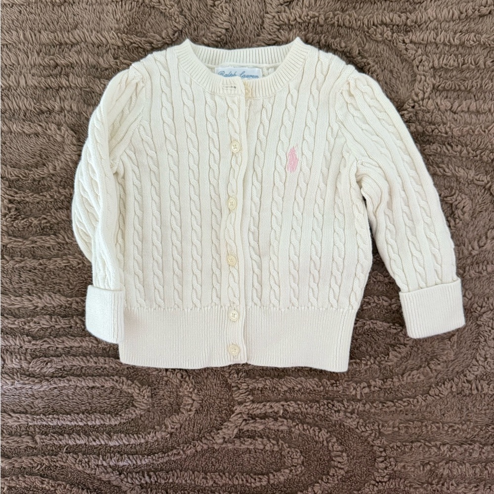 Polo by Ralph Lauren Cream Cable Knit Sweater